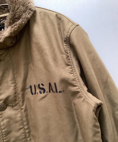 ALPHA（アルファ）ALPHA (アルファ) N-1 デッキジャケット カーキ サイズ:XLの古着・服飾アイテム