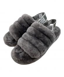 UGG（アグ）の古着「フラッフ イヤー スライド」｜グレー