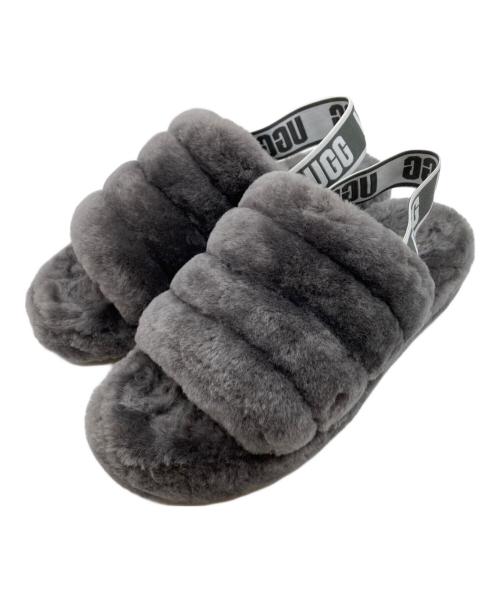 UGG（アグ）UGG (アグ) フラッフ イヤー スライド グレー サイズ:24の古着・服飾アイテム