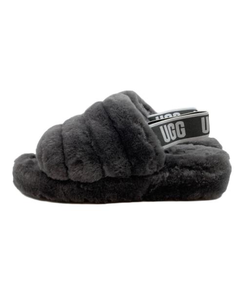 UGG（アグ）UGG (アグ) フラッフ イヤー スライド グレー サイズ:24の古着・服飾アイテム