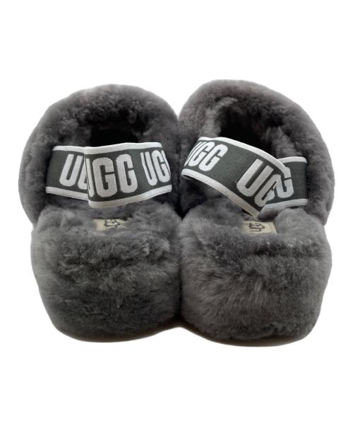 UGG（アグ）UGG (アグ) フラッフ イヤー スライド グレー サイズ:24の古着・服飾アイテム