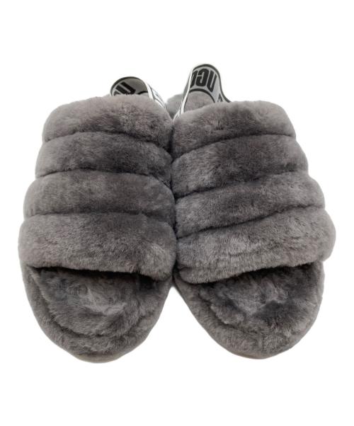 UGG（アグ）UGG (アグ) フラッフ イヤー スライド グレー サイズ:24の古着・服飾アイテム