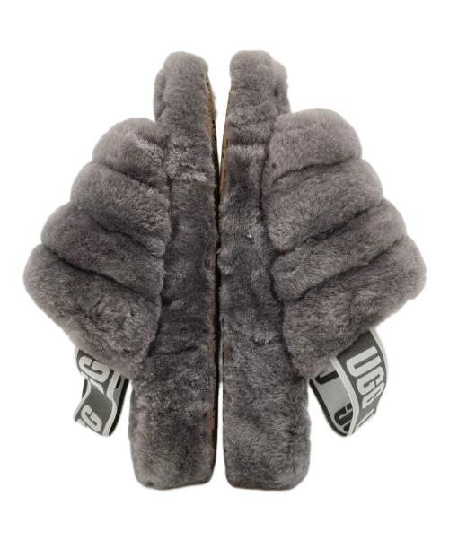 UGG（アグ）UGG (アグ) フラッフ イヤー スライド グレー サイズ:24の古着・服飾アイテム