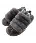 UGG（アグ）の古着「フラッフ イヤー スライド」｜グレー
