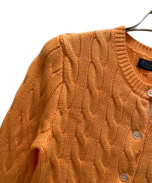 POLO RALPH LAUREN（ポロ・ラルフローレン）POLO RALPH LAUREN (ポロ・ラルフローレン) コットンケーブルニットカーディガン オレンジ サイズ:XS 未使用品の古着・服飾アイテム