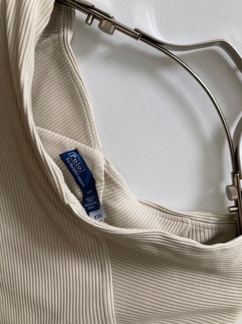 POLO RALPH LAUREN（ポロ・ラルフローレン）POLO RALPH LAUREN (ポロ・ラルフローレン) オフショルダーニット ベージュ サイズ:S 未使用品の古着・服飾アイテム