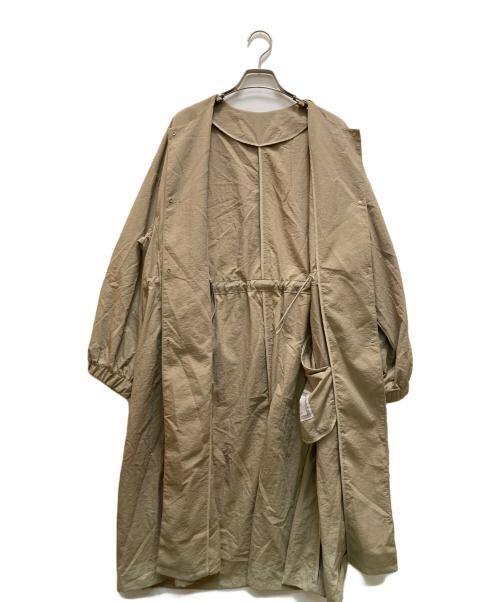 BEARDSLEY（ビアズリー）BEARDSLEY (ビアズリー) バルーン袖フレアーノーカラーコート ベージュ サイズ:Freeの古着・服飾アイテム
