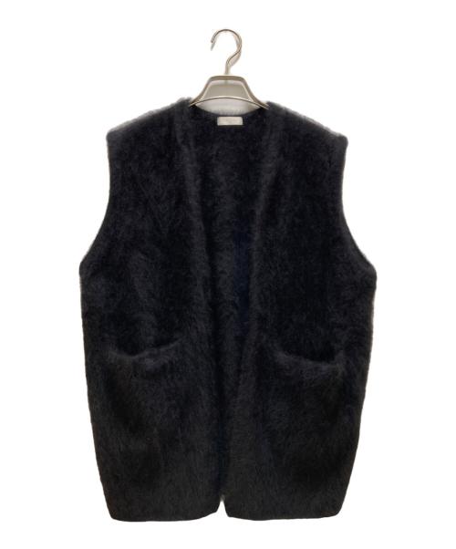 BALLSEY（ボールジィ）BALLSEY (ボールジィ) フラッフィーヤーン フロントオープンジレ ブラック サイズ:Sの古着・服飾アイテム