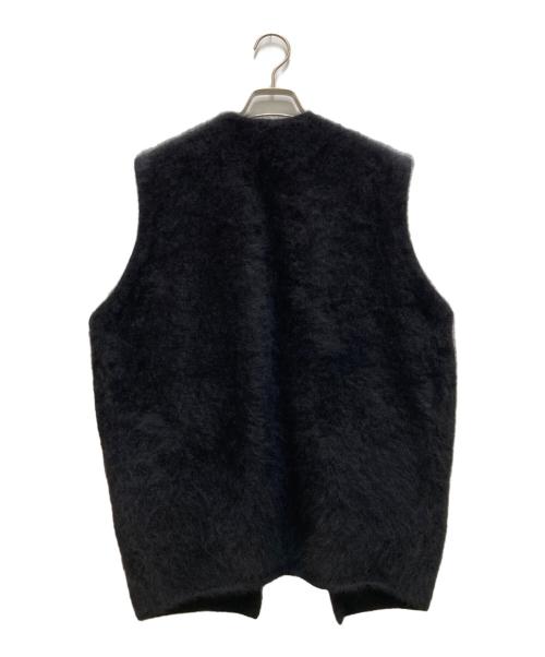 BALLSEY（ボールジィ）BALLSEY (ボールジィ) フラッフィーヤーン フロントオープンジレ ブラック サイズ:Sの古着・服飾アイテム