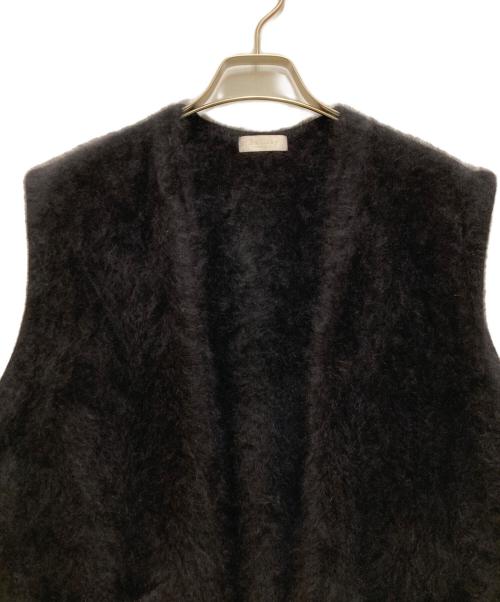 BALLSEY（ボールジィ）BALLSEY (ボールジィ) フラッフィーヤーン フロントオープンジレ ブラック サイズ:Sの古着・服飾アイテム