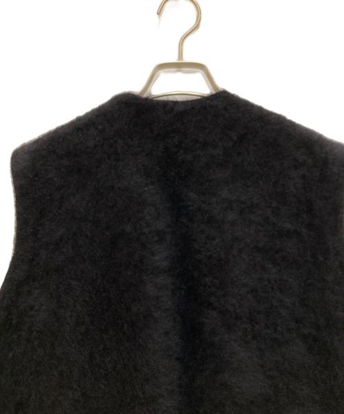 BALLSEY（ボールジィ）BALLSEY (ボールジィ) フラッフィーヤーン フロントオープンジレ ブラック サイズ:Sの古着・服飾アイテム