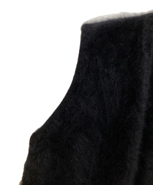 BALLSEY（ボールジィ）BALLSEY (ボールジィ) フラッフィーヤーン フロントオープンジレ ブラック サイズ:Sの古着・服飾アイテム