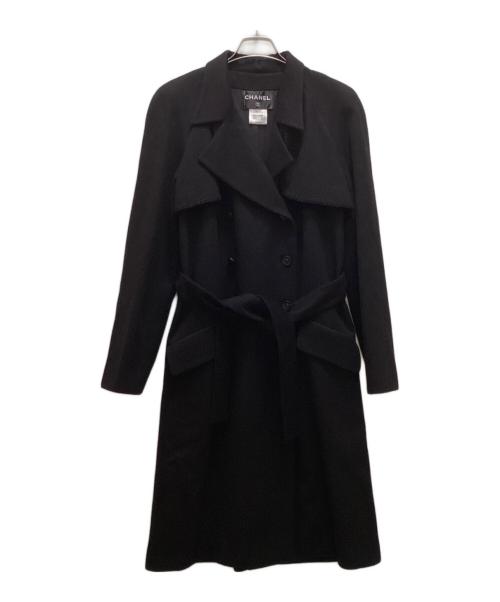 CHANEL（シャネル）CHANEL (シャネル) カシミヤダブルコート ブラック サイズ:38の古着・服飾アイテム