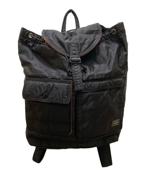PORTER（ポーター）PORTER (ポーター) タンカー フラップ巾着リュック ブラックの古着・服飾アイテム