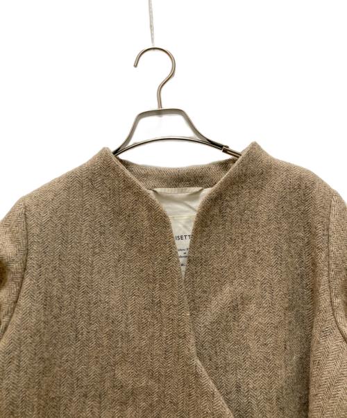 lisette（リゼッタ）LISETTE (リゼッタ) フランソワ リネンウール カシュクール ジャケット ベージュ サイズ:36の古着・服飾アイテム