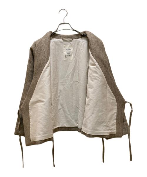 lisette（リゼッタ）LISETTE (リゼッタ) フランソワ リネンウール カシュクール ジャケット ベージュ サイズ:36の古着・服飾アイテム