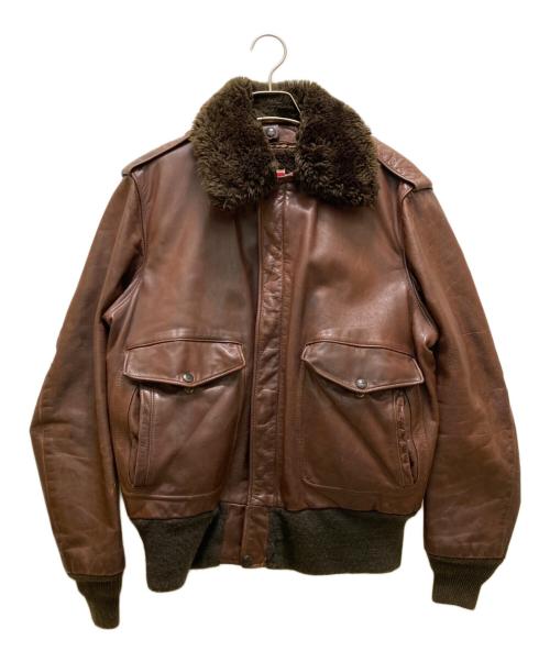 Schott（ショット）Schott (ショット) ライナー付きA-2 レザーフライトジャケット ブラウン サイズ:４２の古着・服飾アイテム