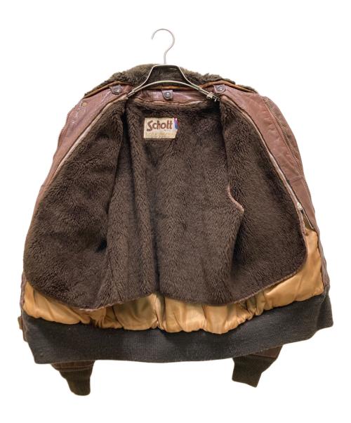 Schott（ショット）Schott (ショット) ライナー付きA-2 レザーフライトジャケット ブラウン サイズ:４２の古着・服飾アイテム