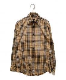 BURBERRY BLACK LABEL（バーバリーブラックレーベル）の古着「ノバチェックシャツ」｜ベージュ