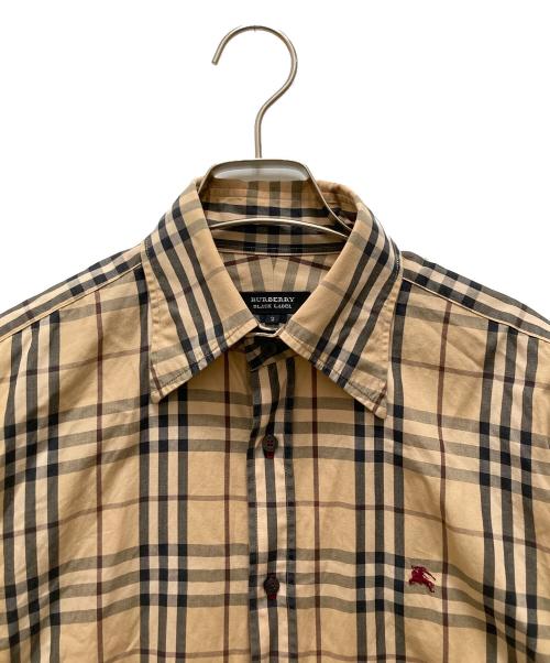 BURBERRY BLACK LABEL（バーバリーブラックレーベル）BURBERRY BLACK LABEL (バーバリーブラックレーベル) ノバチェックシャツ ベージュ サイズ:２の古着・服飾アイテム