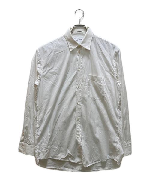 BALENCIAGA（バレンシアガ）BALENCIAGA (バレンシアガ) ビッグロゴロングスリーブシャツ ホワイト サイズ:36の古着・服飾アイテム