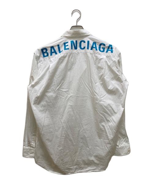 BALENCIAGA（バレンシアガ）BALENCIAGA (バレンシアガ) ビッグロゴロングスリーブシャツ ホワイト サイズ:36の古着・服飾アイテム