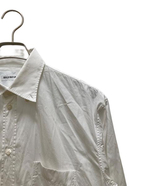 BALENCIAGA（バレンシアガ）BALENCIAGA (バレンシアガ) ビッグロゴロングスリーブシャツ ホワイト サイズ:36の古着・服飾アイテム