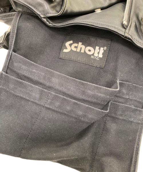 Schott（ショット）Schott (ショット) レザー ライダース トートバッグ ワンスター ブラックの古着・服飾アイテム