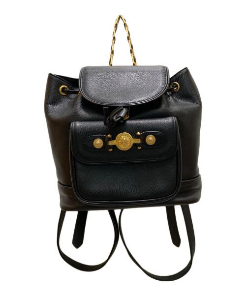 GIANNI VERSACE（ジャンニ・ヴェルサーチ）GIANNI VERSACE (ジャンニ・ヴェルサーチ) レザーミニリュック ブラックの古着・服飾アイテム