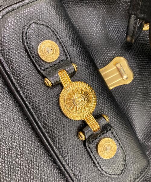 GIANNI VERSACE（ジャンニ・ヴェルサーチ）GIANNI VERSACE (ジャンニ・ヴェルサーチ) レザーミニリュック ブラックの古着・服飾アイテム