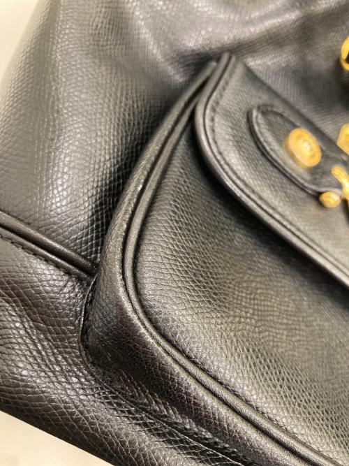 GIANNI VERSACE（ジャンニ・ヴェルサーチ）GIANNI VERSACE (ジャンニ・ヴェルサーチ) レザーミニリュック ブラックの古着・服飾アイテム