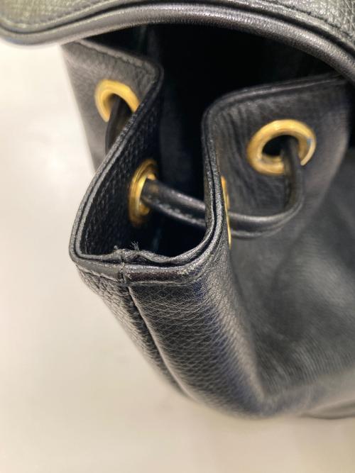 GIANNI VERSACE（ジャンニ・ヴェルサーチ）GIANNI VERSACE (ジャンニ・ヴェルサーチ) レザーミニリュック ブラックの古着・服飾アイテム