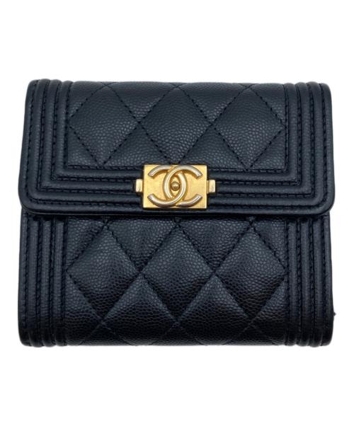 CHANEL（シャネル）CHANEL (シャネル) スモールフラップウオレット ブラックの古着・服飾アイテム