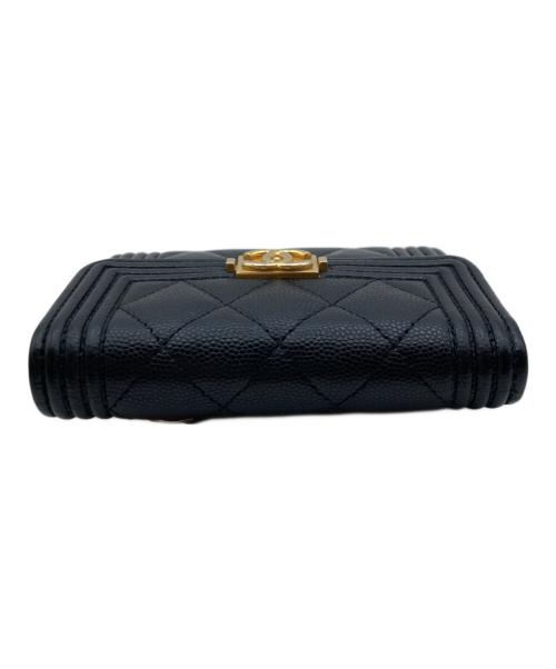 CHANEL（シャネル）CHANEL (シャネル) スモールフラップウオレット ブラックの古着・服飾アイテム