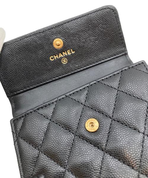 CHANEL（シャネル）CHANEL (シャネル) スモールフラップウオレット ブラックの古着・服飾アイテム