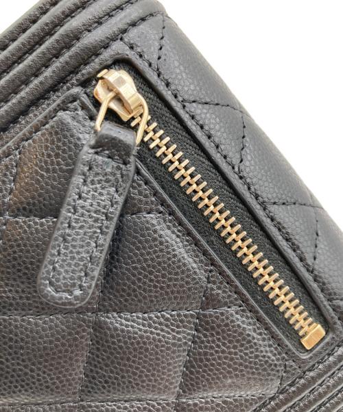 CHANEL（シャネル）CHANEL (シャネル) スモールフラップウオレット ブラックの古着・服飾アイテム