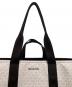 中古・古着 MICHAEL KORS (マイケルコース) デュアル ハンドル トート ウィズ ジップ - MKシグネチャー ホワイト：11000円