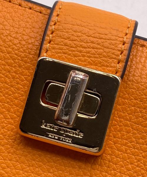 Kate Spade（ケイトスペード）Kate Spade (ケイトスペード) フィービーターンロックミディアムウオレット オレンジの古着・服飾アイテム