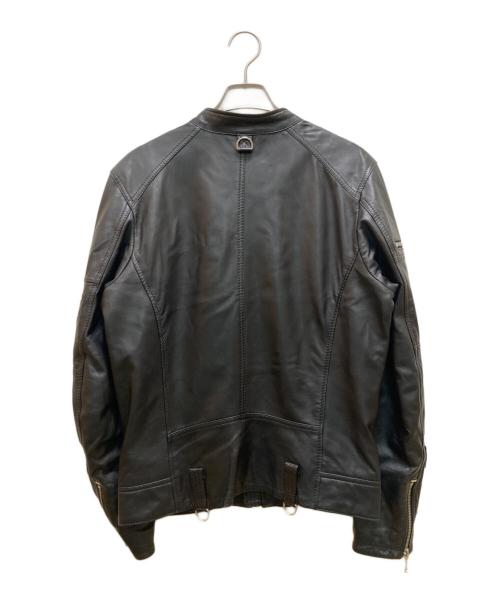DIESEL（ディーゼル）DIESEL (ディーゼル) ラムレザーシングルライダースジャケット ブラック サイズ:Sの古着・服飾アイテム