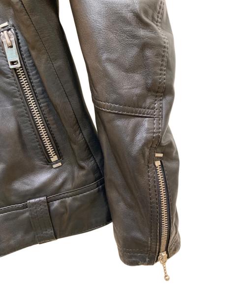 DIESEL（ディーゼル）DIESEL (ディーゼル) ラムレザーシングルライダースジャケット ブラック サイズ:Sの古着・服飾アイテム