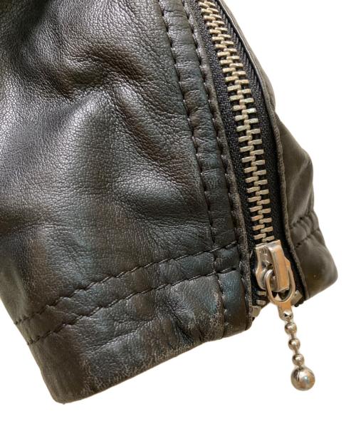 DIESEL（ディーゼル）DIESEL (ディーゼル) ラムレザーシングルライダースジャケット ブラック サイズ:Sの古着・服飾アイテム