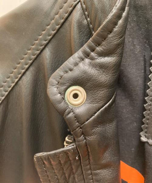 DIESEL（ディーゼル）DIESEL (ディーゼル) ラムレザーシングルライダースジャケット ブラック サイズ:Sの古着・服飾アイテム