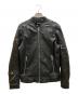 DIESEL（ディーゼル）の古着「ラムレザーシングルライダースジャケット」｜ブラック
