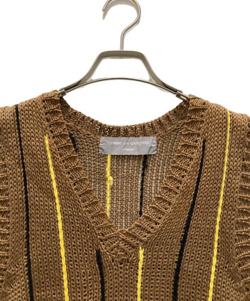 COMME des GARCONS HOMME（コムデギャルソン オム）COMME des GARCONS HOMME (コムデギャルソン オム) Vネックニットベスト ブラウン サイズ:不明の古着・服飾アイテム