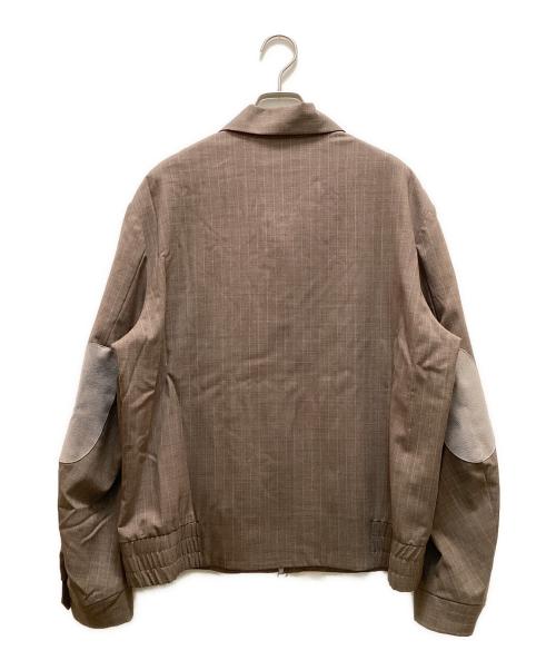 POLYPLOID（ポリプロイド）POLYPLOID (ポリプロイド) ストライプ ボンバー ジャケット ブラウン サイズ:３の古着・服飾アイテム