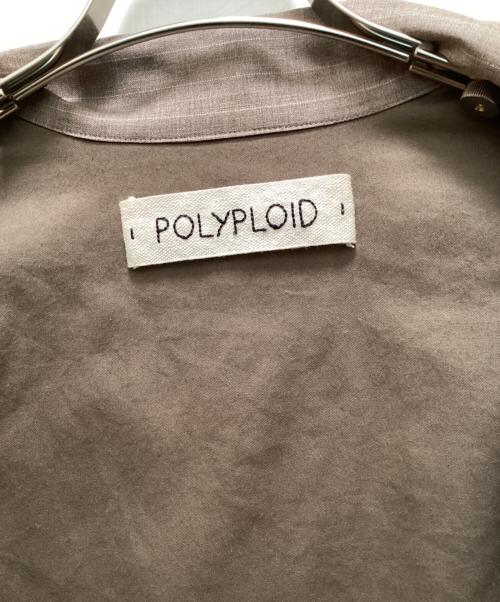 POLYPLOID（ポリプロイド）POLYPLOID (ポリプロイド) ストライプ ボンバー ジャケット ブラウン サイズ:３の古着・服飾アイテム