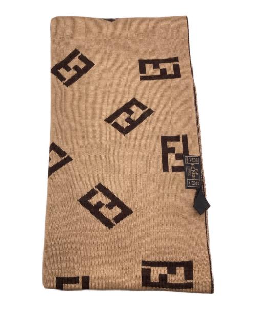 FENDI（フェンディ）FENDI (フェンディ) FFデザイン マフラー ブラウンの古着・服飾アイテム