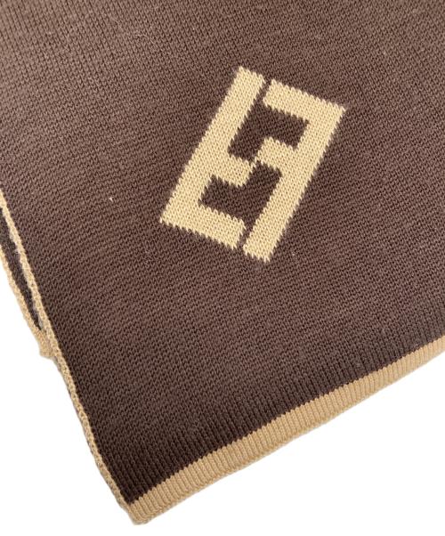 FENDI（フェンディ）FENDI (フェンディ) FFデザイン マフラー ブラウンの古着・服飾アイテム