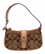 COACHコーチ）の古着「シグネチャーミニワンショルダーバッグ」｜ベージュ