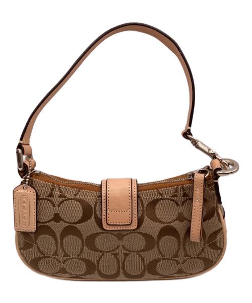 COACH（コーチ）COACH (コーチ) シグネチャーミニワンショルダーバッグ ベージュの古着・服飾アイテム